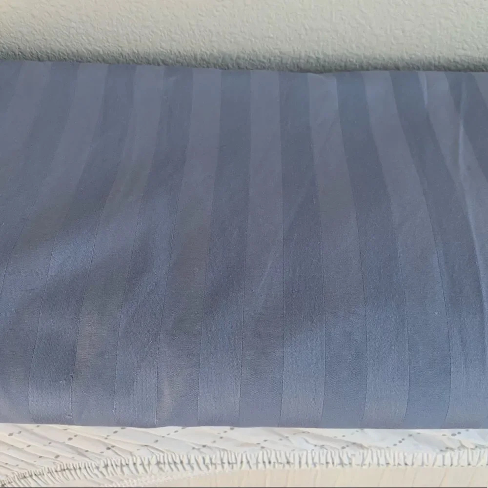 Two Damask Stripe Twin Duvets